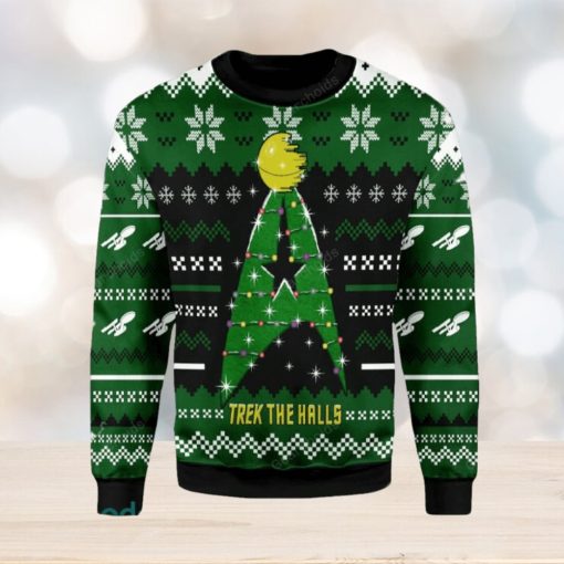 Christmas 3D Sweater Trek The Halls Green For Men And Women