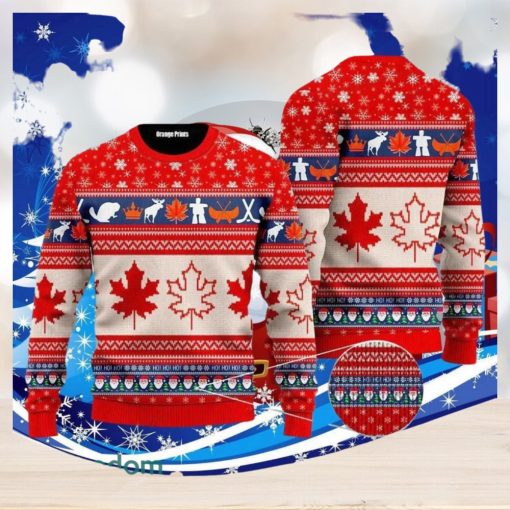 Christmas Canada Maple Leaf Ugly Christmas Sweater Special Gift For Men Women