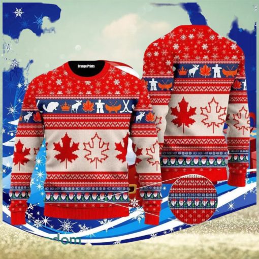 Christmas Canada Maple Leaf Ugly Christmas Sweater Special Gift For Men Women