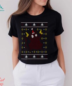 Christmas Cat Holding Gun shirt