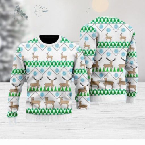 Christmas Deer Tree Ugly Christmas Sweater Gift Knitting Sweater