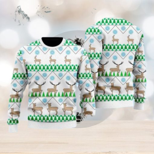 Christmas Deer Tree Ugly Christmas Sweater Gift Knitting Sweater