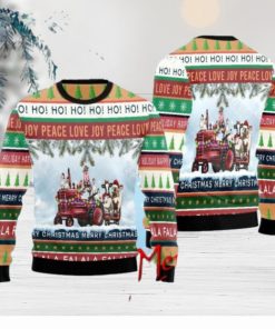 Christmas Farm Animals Truck Ugly Christmas Sweater Gift Knitting Sweater