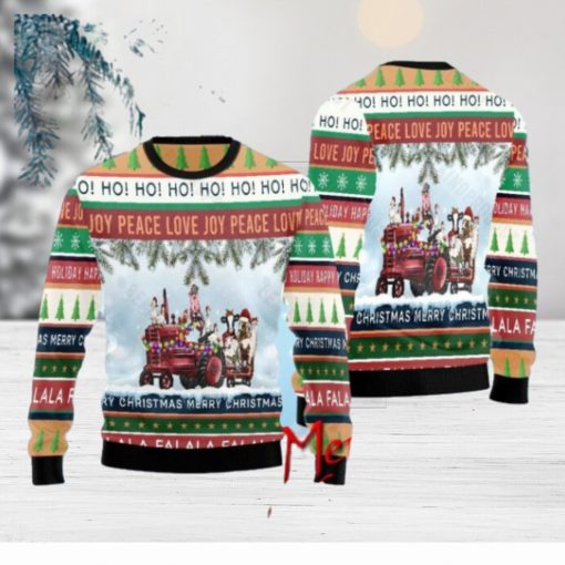 Christmas Farm Animals Truck Ugly Christmas Sweater Gift Knitting Sweater