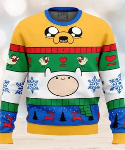 Christmas Finn and Jake Adventure Time Ugly Christmas Sweater