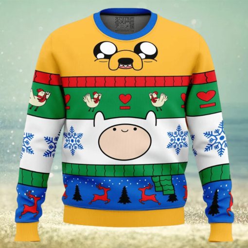 Christmas Finn and Jake Adventure Time Ugly Christmas Sweater