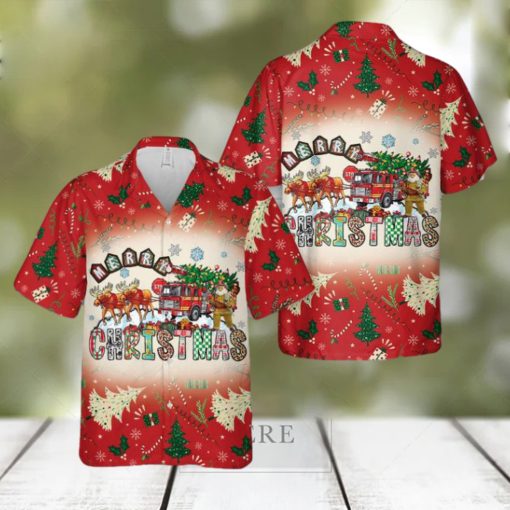 Christmas Fire Department Christmas Hawaiian Shirt