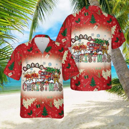 Christmas Fire Department Christmas Hawaiian Shirt