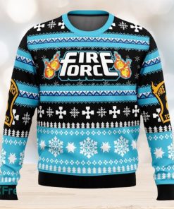 Christmas Flame Fire Force Ugly Christmas Sweaters 3D Super Hot