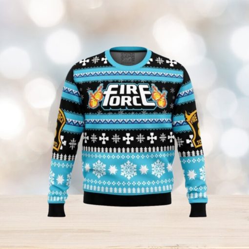 Christmas Flame Fire Force Ugly Christmas Sweaters For Men And Women