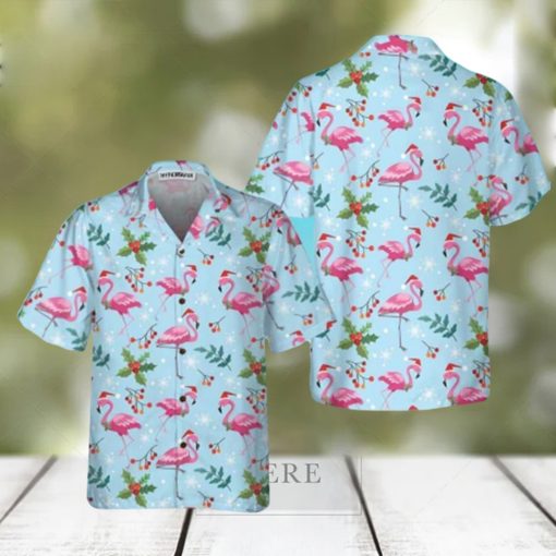 Christmas Flamingo Hawaiian Shirt Practical Beach Gift For Him