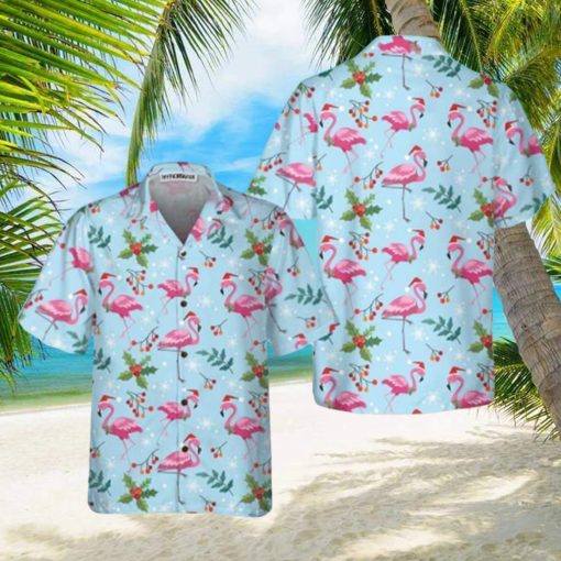 Christmas Flamingo Hawaiian Shirt Practical Beach Gift For Him