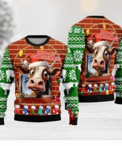 Christmas Funny Cow Ugly Christmas Sweater Gift Knitting Sweater