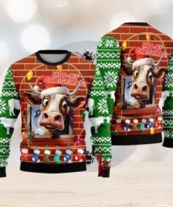 Christmas Funny Cow Ugly Christmas Sweater Gift Knitting Sweater