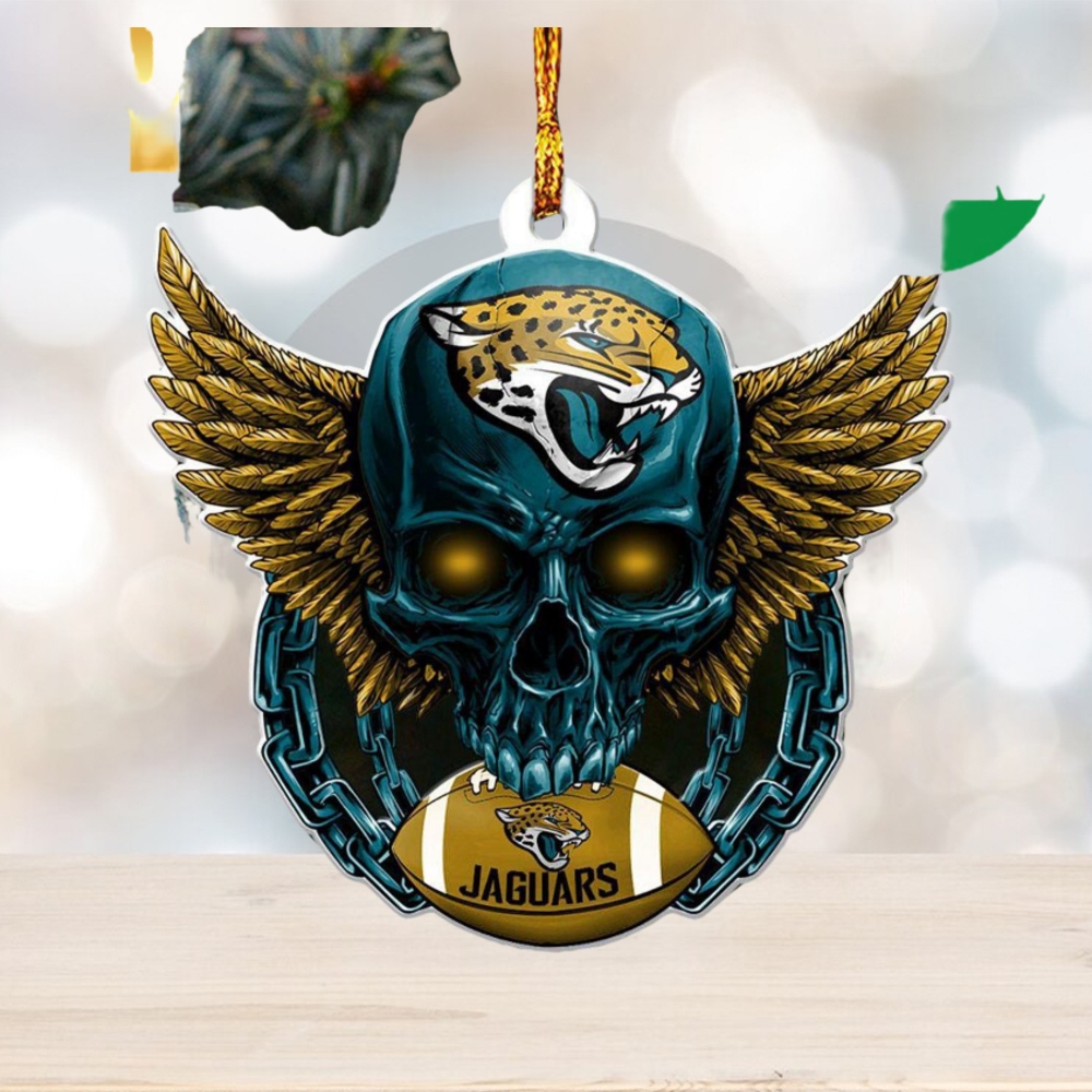 Jacksonville Jaguars NFL Golden Skull Santa Hat And Logo Christmas