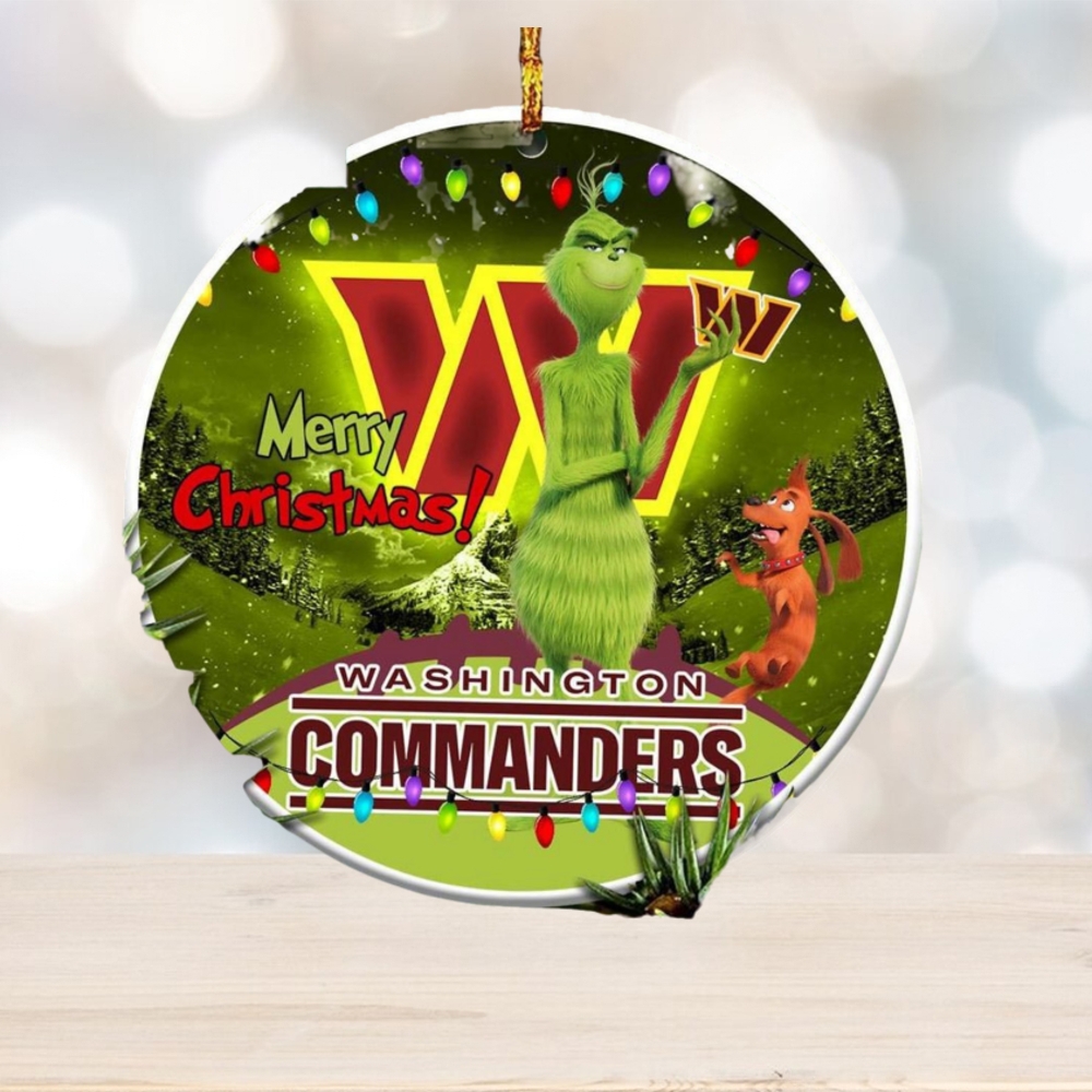 Christmas Gifts Merry Christmas Washington Commanders NFL Funny Grinch Tree Ornament Christmas Gifts Merry Christmas Washington Commanders NFL Funny Grinch Tree Ornament