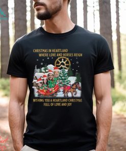 Christmas In Heartland Where Love And Horses Reign Wishing You A Heartland Christmas Full Of Love And Joy Unisex T Shirt