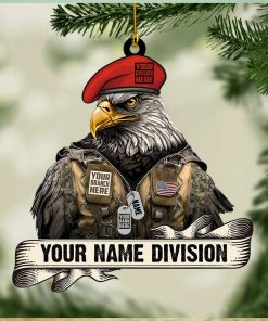 Christmas Ornament Eagle Soldier Personalized Acrylic Ornament Gift For Veterans K1702