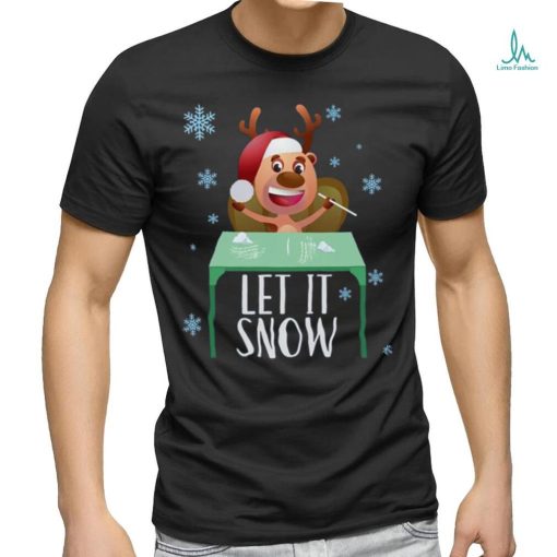 Christmas Reindeer Cocaine Santa Sweater Let It Snow Gift T Shirt