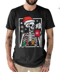 Christmas Skeleton Hot Chocolate Xmas Men Kids Youth T shirt