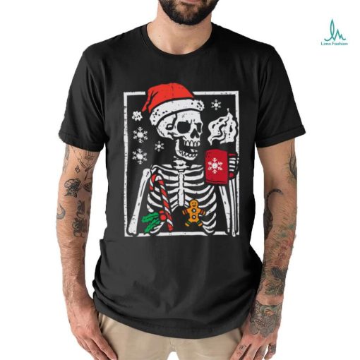 Christmas Skeleton Hot Chocolate Xmas Men Kids Youth T shirt