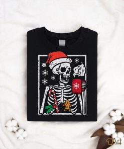 Christmas Skeleton Hot Chocolate Xmas Men Kids Youth T shirt