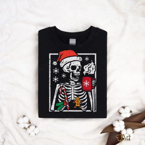 Christmas Skeleton Hot Chocolate Xmas Men Kids Youth T shirt