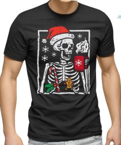 Christmas Skeleton Hot Chocolate Xmas Men Kids Youth T shirt