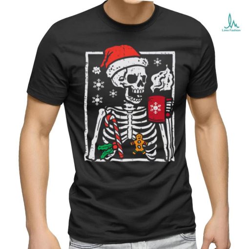 Christmas Skeleton Hot Chocolate Xmas Men Kids Youth T shirt