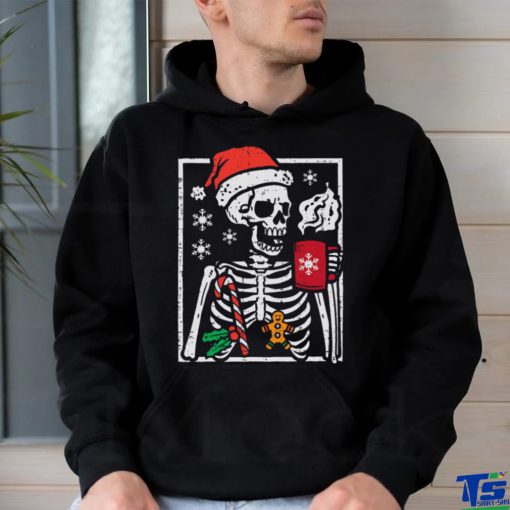 Christmas Skeleton Hot Chocolate Xmas Men Kids Youth T shirt