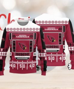 Christmas Sweater Arizona Cardinals Christmas Ball Snowfalke Pattern 3D Sweater