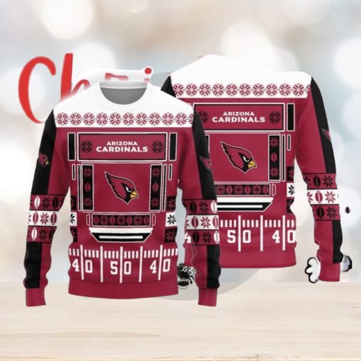 Christmas Sweater Arizona Cardinals Christmas Ball Snowfalke Pattern 3D Sweater