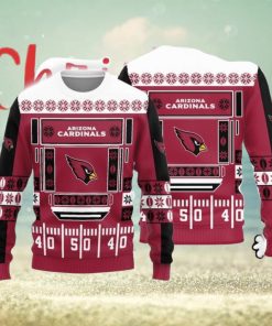 Christmas Sweater Arizona Cardinals Christmas Ball Snowfalke Pattern 3D Sweater