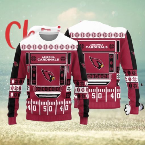 Christmas Sweater Arizona Cardinals Christmas Ball Snowfalke Pattern 3D Sweater