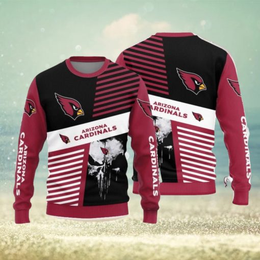 Christmas Sweater Arizona Cardinals Skull Pattern Limited Edition 3D Sweater