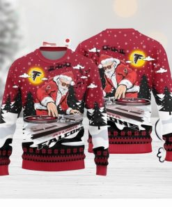 Christmas Sweater Atlanta Falcons Christmas Funny DJ Santa Limited Edition 3D Sweater