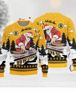 Christmas Sweater Boston Bruins Christmas Funny DJ Santa Limited Edition 3D Sweater