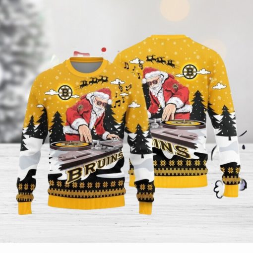 Christmas Sweater Boston Bruins Christmas Funny DJ Santa Limited Edition 3D Sweater