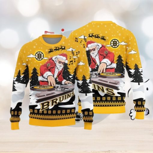 Christmas Sweater Boston Bruins Christmas Funny DJ Santa Limited Edition 3D Sweater