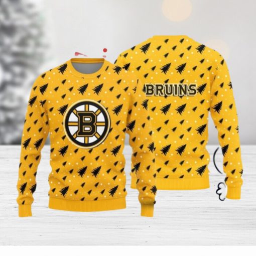 Christmas Sweater Boston Bruins Christmas Pine Tree Patterns Pattern 3D Sweater