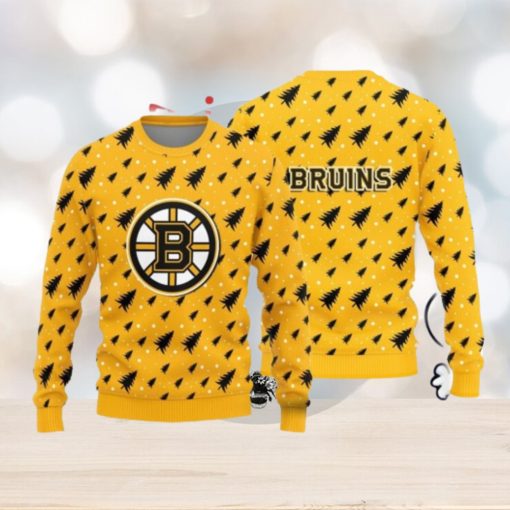 Christmas Sweater Boston Bruins Christmas Pine Tree Patterns Pattern 3D Sweater