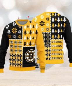 Christmas Sweater Boston Bruins Christmas Pine Trees Pattern Limited Edition 3D Sweater