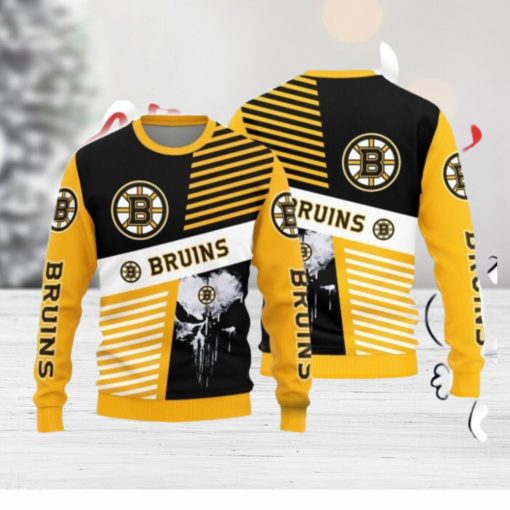 Christmas Sweater Boston Bruins Skull Pattern Limited Edition 3D Sweater