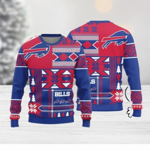 Christmas Sweater Buffalo Bills Christmas Snowflakes Pattern Limited Edition 3D Sweater