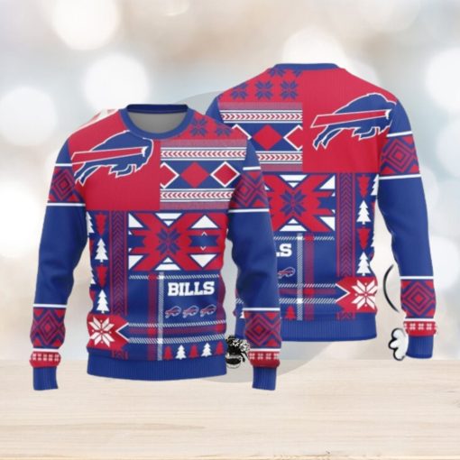 Christmas Sweater Buffalo Bills Christmas Snowflakes Pattern Limited Edition 3D Sweater