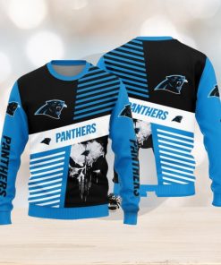 Christmas Sweater Carolina Panthers Skull Pattern Limited Edition 3D Sweater