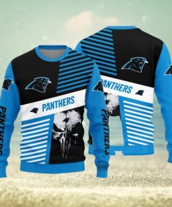 Christmas Sweater Carolina Panthers Skull Pattern Limited Edition 3D Sweater