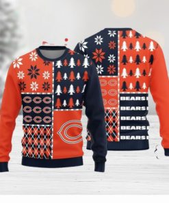 Christmas Sweater Chicago Bears Christmas Pine Trees Pattern Limited Edition 3D Sweater