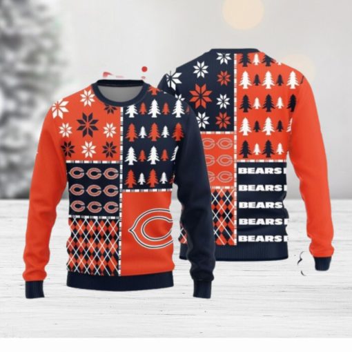 Christmas Sweater Chicago Bears Christmas Pine Trees Pattern Limited Edition 3D Sweater