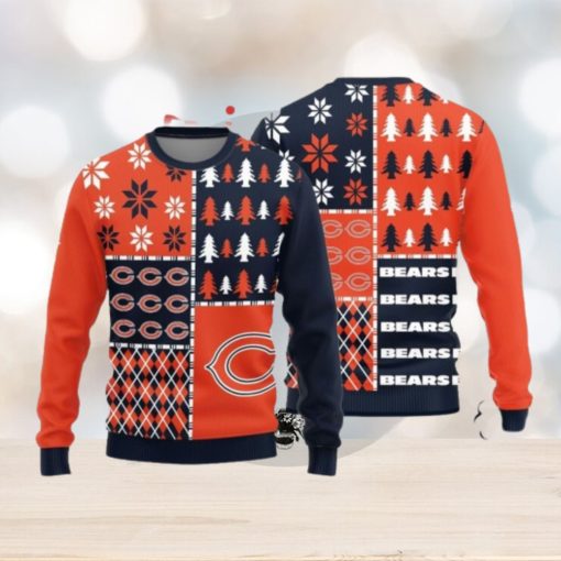 Christmas Sweater Chicago Bears Christmas Pine Trees Pattern Limited Edition 3D Sweater